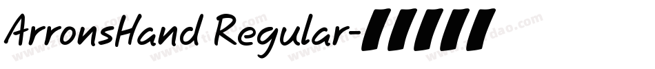 ArronsHand Regular字体转换